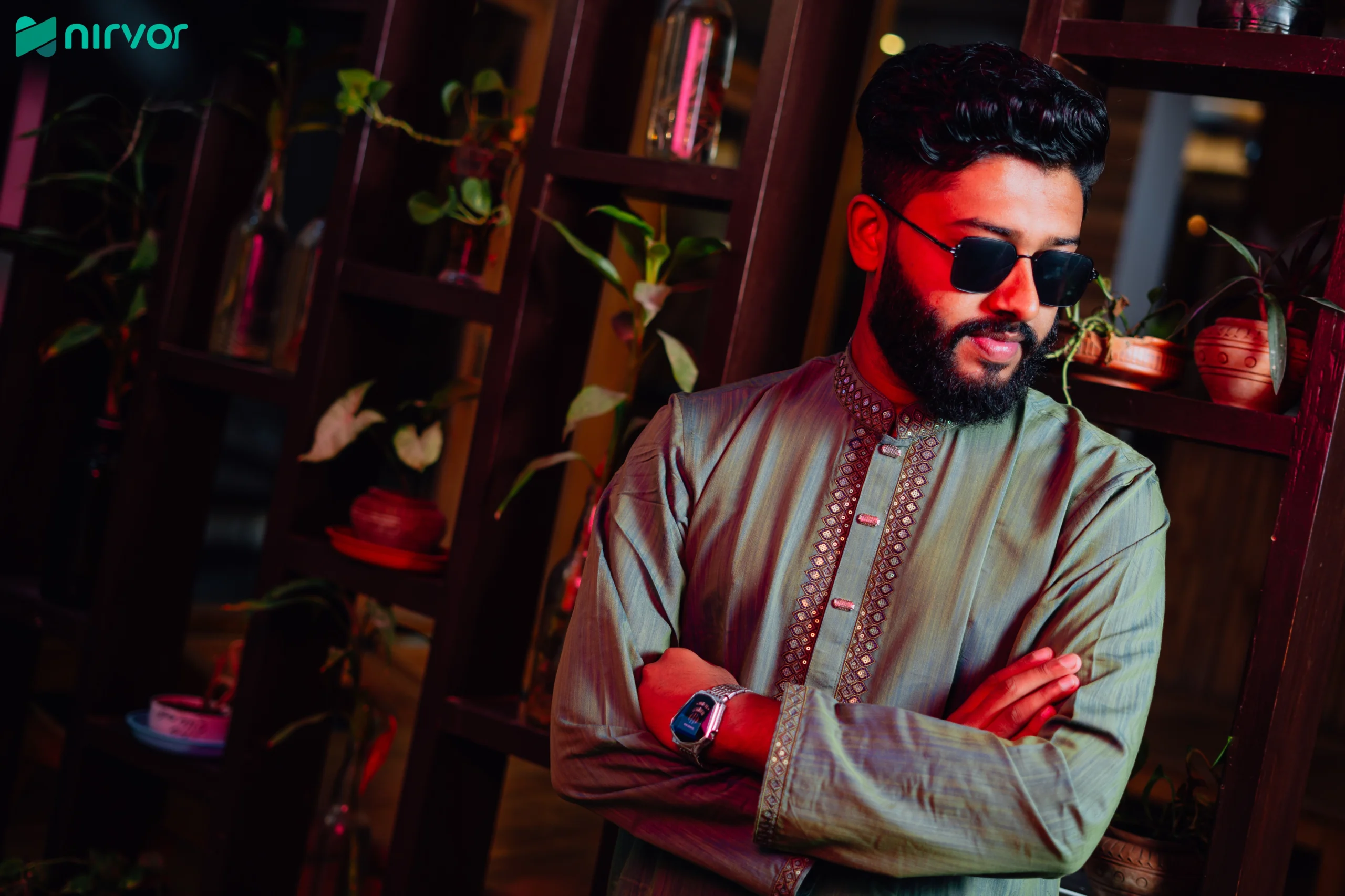 Korean Cotton Fabrics Premium Panjabi Green - Image 4