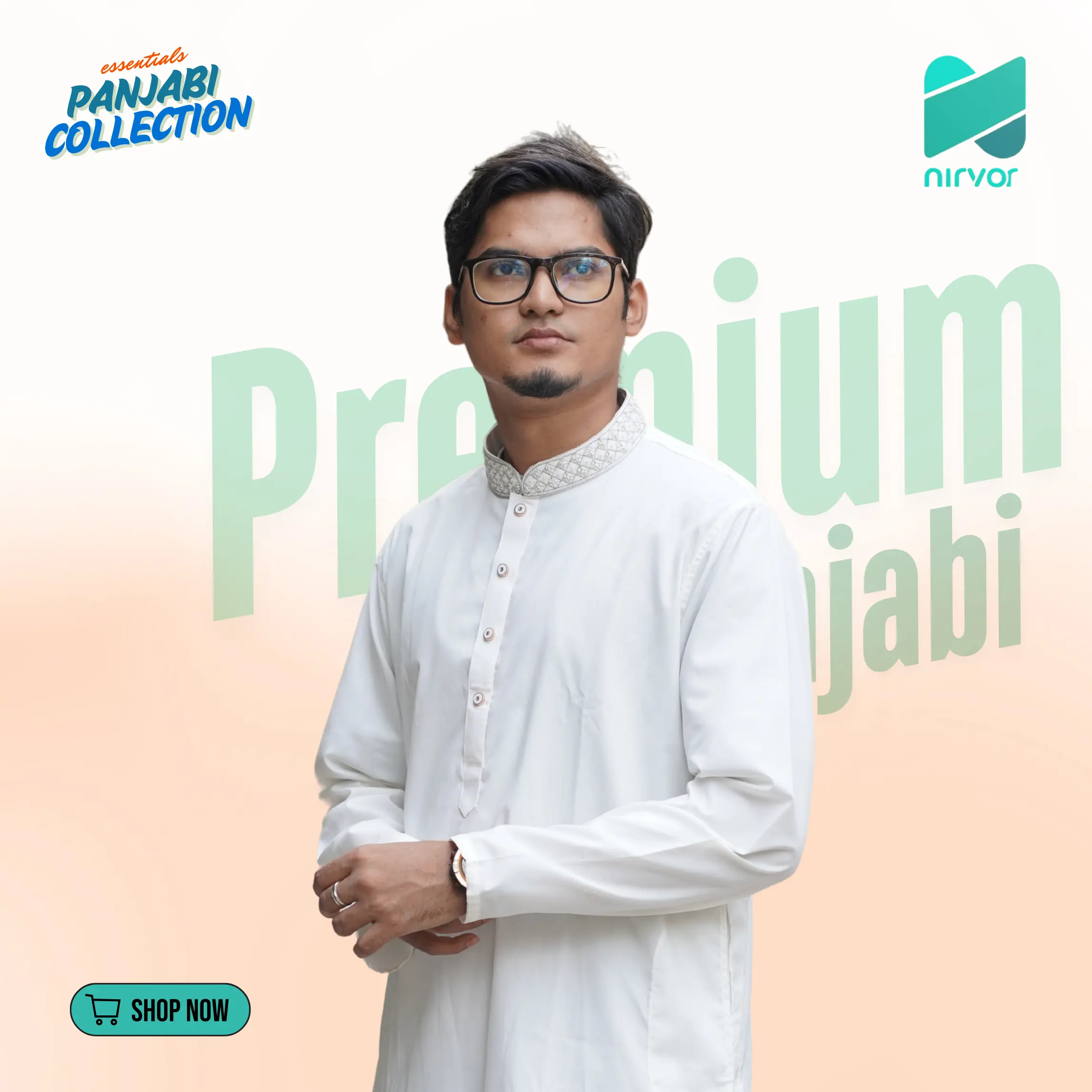 Korean Cotton Fabric's Premium Panjabi-3